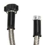 100ft Flexible Stainless Steel Garden Hose with 10 - Pattern Spray Nozzles - soilcommander