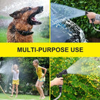 100ft Flexible Stainless Steel Garden Hose with 10 - Pattern Spray Nozzles - soilcommander