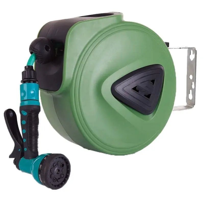 10m PVC Water Pipe With Automatic Retractable Garden Hose Reel - soilcommander