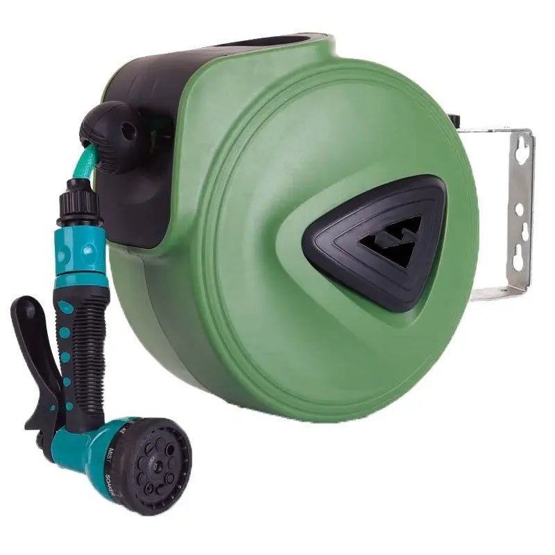 10m PVC Water Pipe With Automatic Retractable Garden Hose Reel - soilcommander