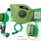 10m PVC Water Pipe With Automatic Retractable Garden Hose Reel - soilcommander