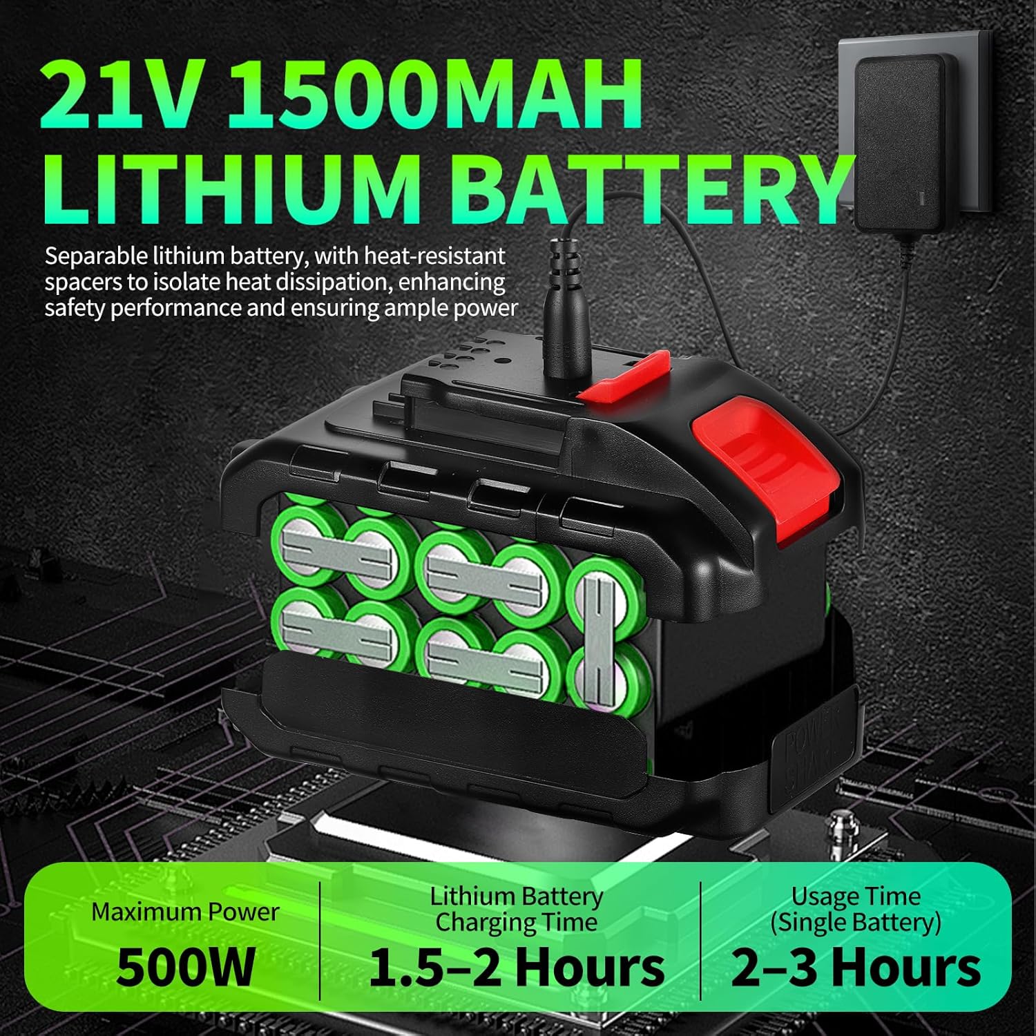 Cordless Electric Tree Pruning Shears With 2PCS 2Ah Lithium Battery