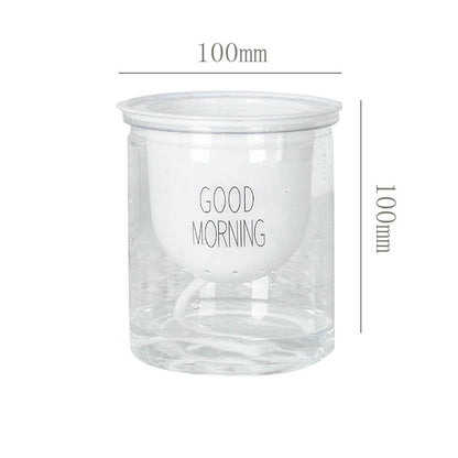 Double Tier Hydroponic Epipremnum Aureum Self-watering Flowerpot Home Decor Double Tier Visual Water Level Flowerpot