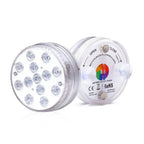 13 Led Submersible Light for Swimming Pool Garden Fountain Bathroom IP68 Waterproof Underwater Lamp with Suction Cup RF Remote - soilcommander
