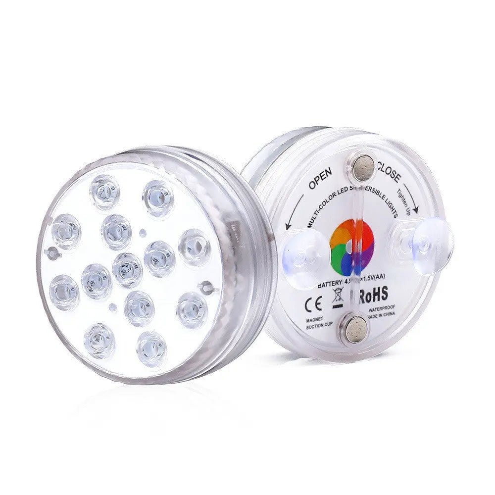 13 Led Submersible Light for Swimming Pool Garden Fountain Bathroom IP68 Waterproof Underwater Lamp with Suction Cup RF Remote - soilcommander