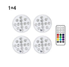 13 Led Submersible Light for Swimming Pool Garden Fountain Bathroom IP68 Waterproof Underwater Lamp with Suction Cup RF Remote - soilcommander