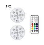 13 Led Submersible Light for Swimming Pool Garden Fountain Bathroom IP68 Waterproof Underwater Lamp with Suction Cup RF Remote - soilcommander