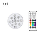 13 Led Submersible Light for Swimming Pool Garden Fountain Bathroom IP68 Waterproof Underwater Lamp with Suction Cup RF Remote - soilcommander