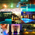 13 Led Submersible Light for Swimming Pool Garden Fountain Bathroom IP68 Waterproof Underwater Lamp with Suction Cup RF Remote - soilcommander