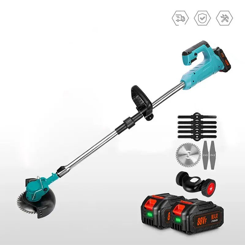1500W Cordless String Trimmer - 7 - Inch Mowing Width 12000RPM Grass Cutter With Telescopic Handle For MAKITA Batteries - soilcommander