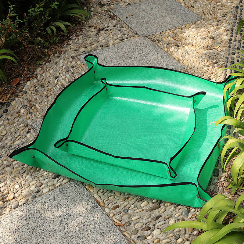 Waterproof soil replacement pad, durable garden mat for plant protection, featuring a textured surface and robust design.