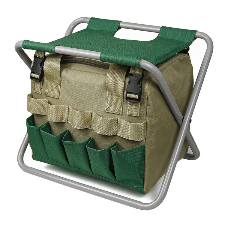 Ergonomic Folding Gardening Stool with Tote Bag