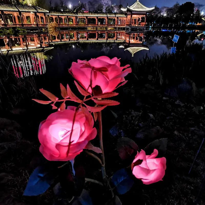 Waterproof Enchanting Solar Lotus & Tulip LED Garden Decoration Lights 1