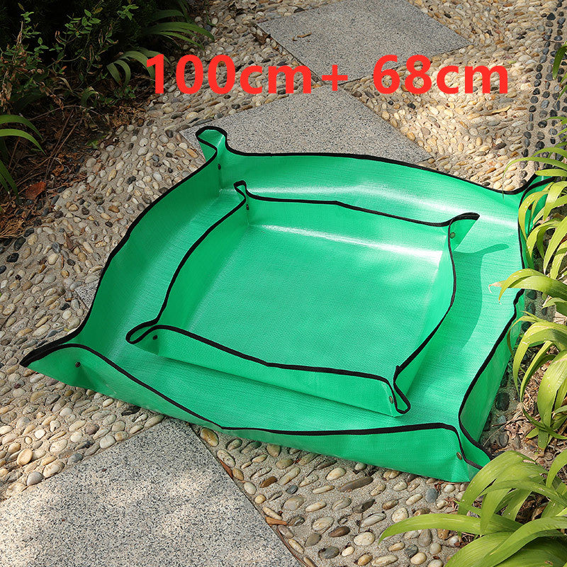 Waterproof soil replacement pad, durable garden mat for plant protection, featuring a textured surface and robust design.