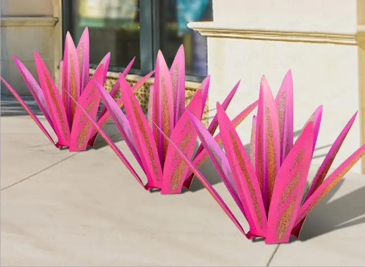 DIY Metal Art 9 Leaves Tequila Rustic Sculpture Rust Garden Yard Art Statues Craft Home Decor Signs Decoration 1