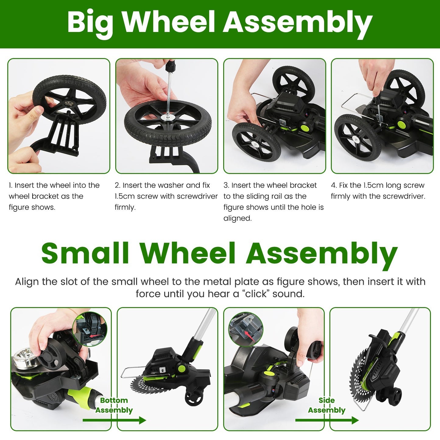 1Set 21V Electric Weed Edger Cordless String Trimmer With 2Pcs3000mAh Batteries 3.6-4.6FT Length 90 Degree Rotatable Angle Saw Blades Steel Blades String Blades Fedex Shipping