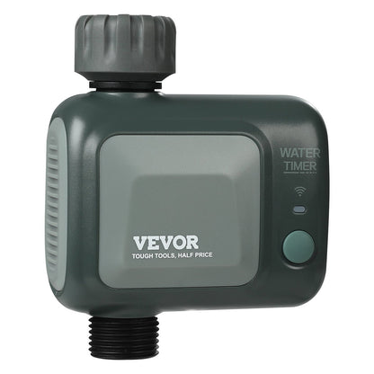 VEVOR WiFi Sprinkler Timer, Single Outlet, Smart Hose Faucet Water Timer With Brass Inlet, APP Control Via 2.4Ghz WiFi Or Bluetooth, Voice Control With Alexa Google Assistant, IPX6 For Yard Watering