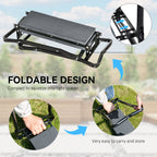 2 - in - 1 Foldable Garden Kneeler and Seat with Foam Pad and Tool Bag - soilcommander