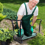 2 - in - 1 Folding Garden Kneeler and Seat with Tool Bag - soilcommander