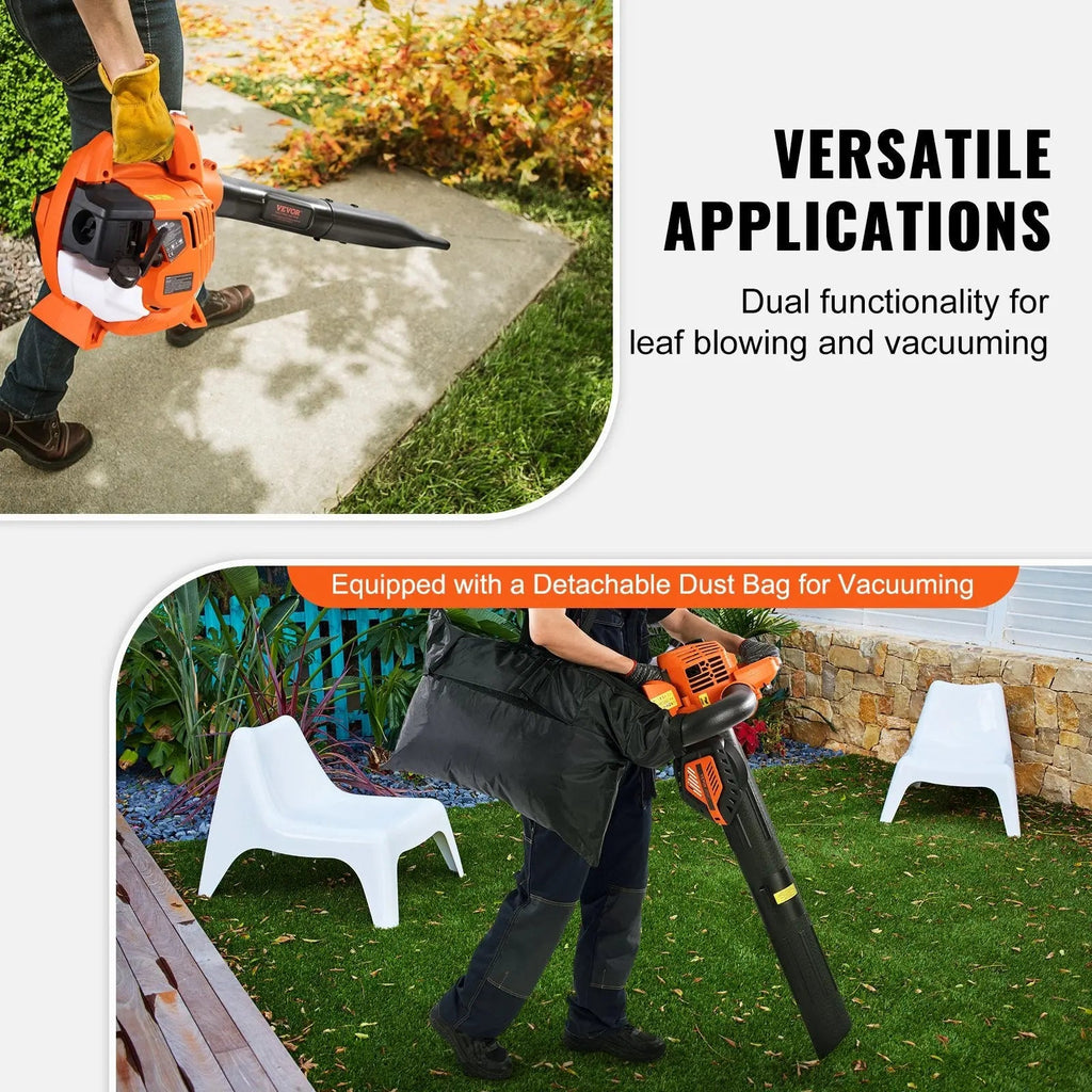 2 in 1 High Performance Leaf Blower and Vacuum – 26CC 2 - Cycle 2 - in - 1 Blower & Vacuum Lawn Care Tool for Leaves & Snow - soilcommander