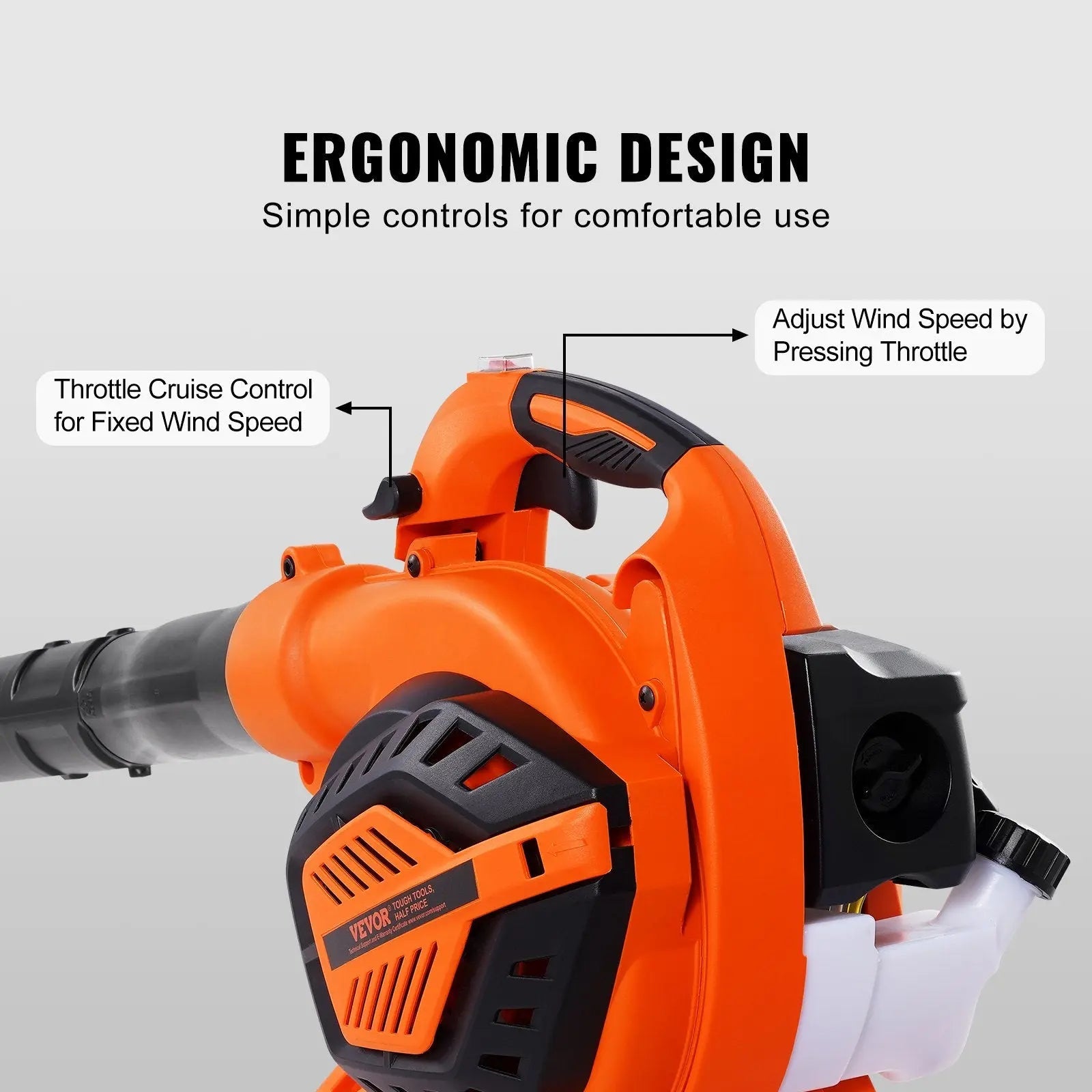 2 in 1 High Performance Leaf Blower and Vacuum – 26CC 2 - Cycle 2 - in - 1 Blower & Vacuum Lawn Care Tool for Leaves & Snow - soilcommander