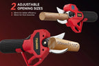 21V Cordless Electric Pruning Shears 28mm with 2 Batteries - soilcommander
