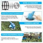 21V Cordless Grass Trimmer & Garden Edger | 2 Batteries - soilcommander