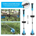 21V Cordless Grass Trimmer & Garden Edger | 2 Batteries - soilcommander