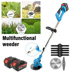 21V Cordless Grass Trimmer & Garden Edger | 2 Batteries - soilcommander