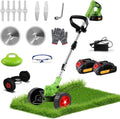 21V Cordless Grass Trimmer & Garden Edger | 2 Batteries - soilcommander