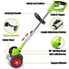 21V Cordless Grass Trimmer & Garden Edger | 2 Batteries - soilcommander