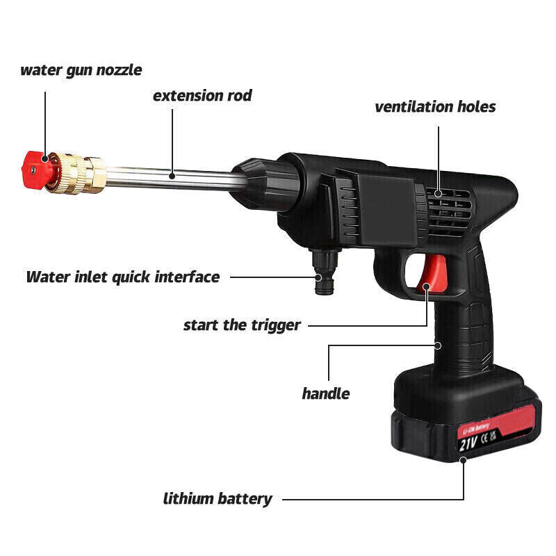 21V Cordless Portable Pressure Washer Kit - soilcommander