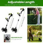 21V Electric Weed Edger Cordless String Trimmer with 2Pcs Batteries - soilcommander