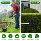 21V Electric Weed Edger Cordless String Trimmer with 2Pcs Batteries - soilcommander