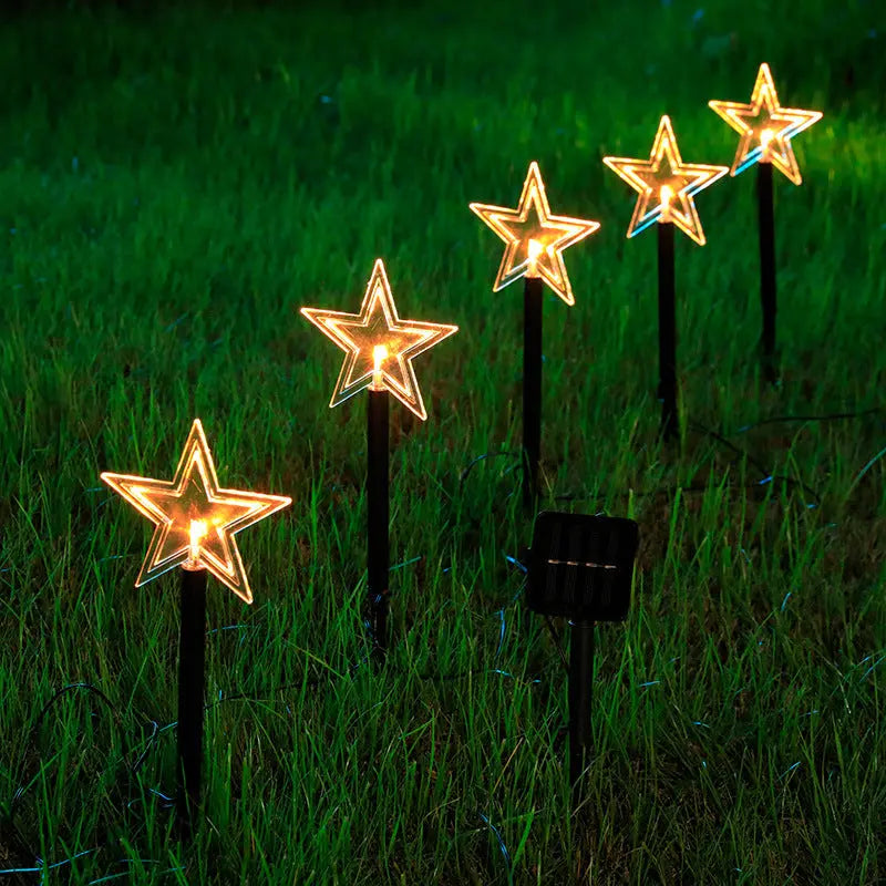 Solar Light Star Snowflake Christmas Tree Garden Light Decoration Lawn Lamp  Waterproof Outdoor Lighting Christmas Lights 1