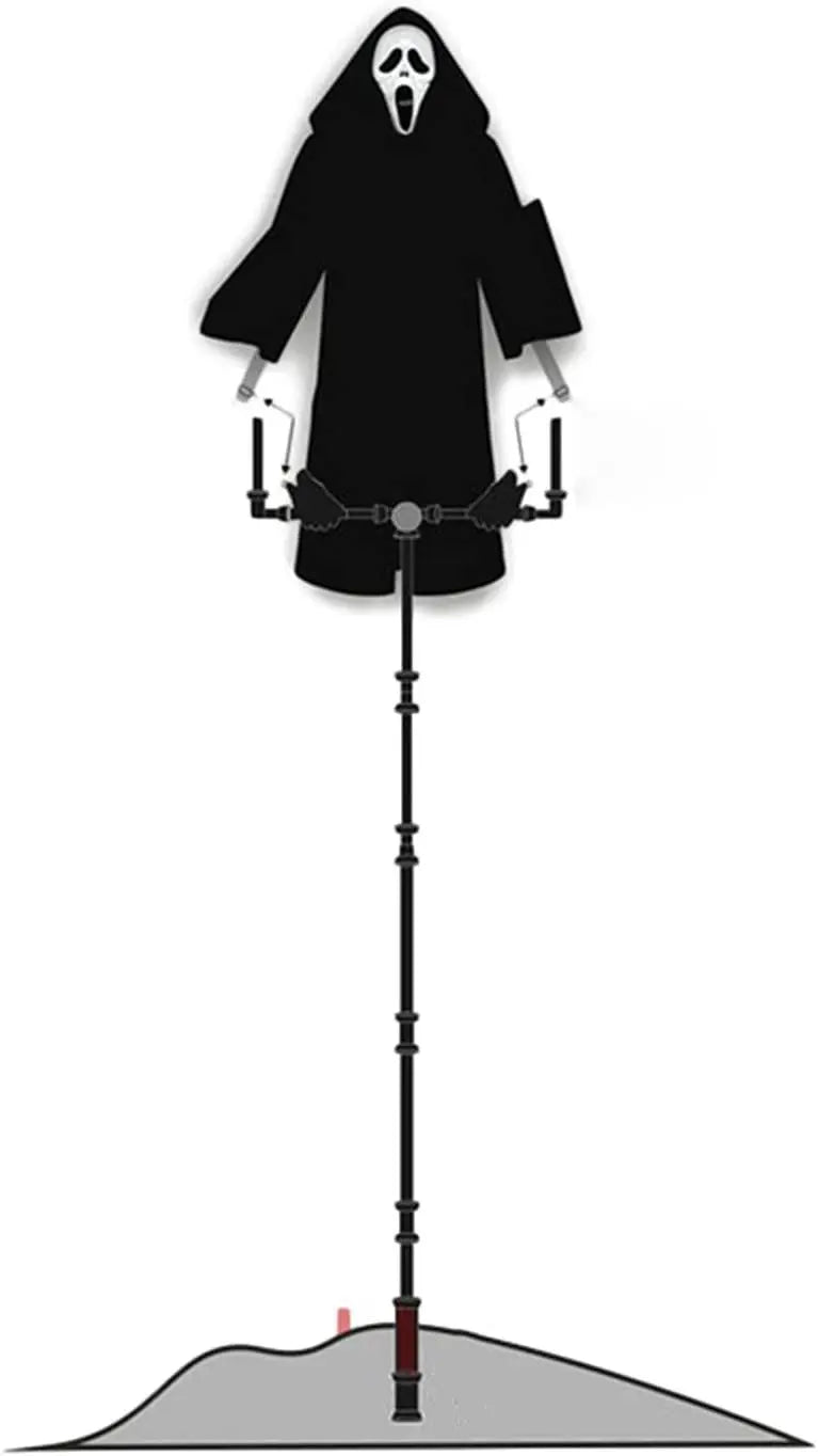 Halloween Decoration Tricky Props Skull Screaming Scarecrow Home Decor Garden Bird Repeller Decor 1