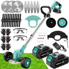 3 - in - 1 Cordless Electric Weed Eater, Trimmer, Edger Combo with 2 Batteries - soilcommander
