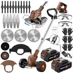 3 - in - 1 Cordless Electric Weed Eater, Trimmer, Edger Combo with 2 Batteries - soilcommander