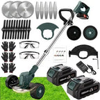 3 - in - 1 Cordless Electric Weed Eater, Trimmer, Edger Combo with 2 Batteries - soilcommander