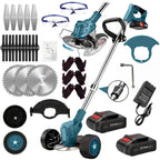 3 - in - 1 Cordless Electric Weed Eater, Trimmer, Edger Combo with 2 Batteries - soilcommander