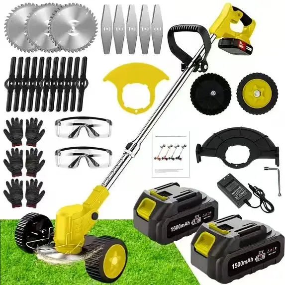 3 - in - 1 Cordless Electric Weed Eater, Trimmer, Edger Combo with 2 Batteries - soilcommander