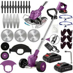 3 - in - 1 Cordless Electric Weed Eater, Trimmer, Edger Combo with 2 Batteries - soilcommander