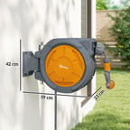 30m Retractable Garden Hose Reel Wall Mounted Auto Rewind - soilcommander