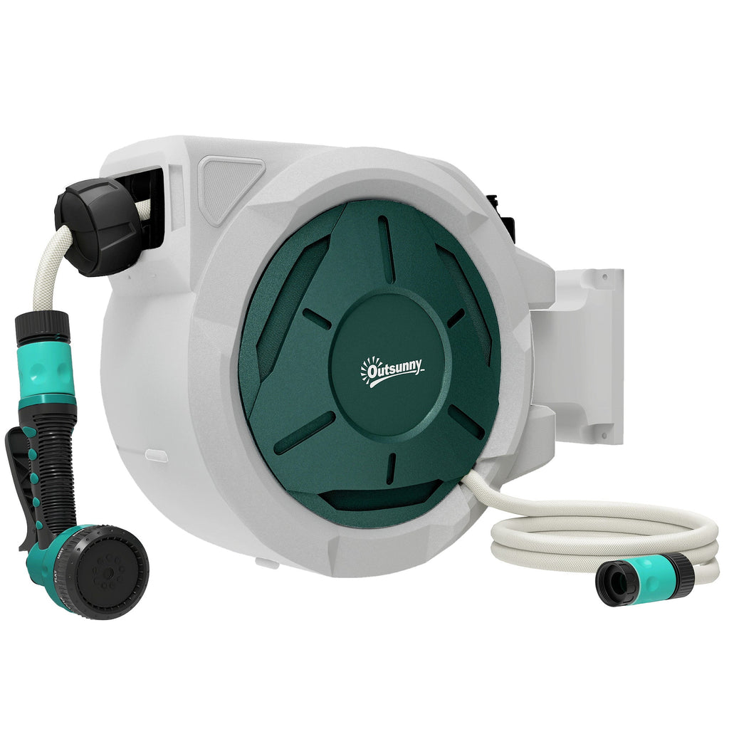 30m Retractable Hose Reel Wall Mounted & Lockable - soilcommander