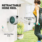 30m Retractable Hose Reel Wall Mounted & Lockable - soilcommander