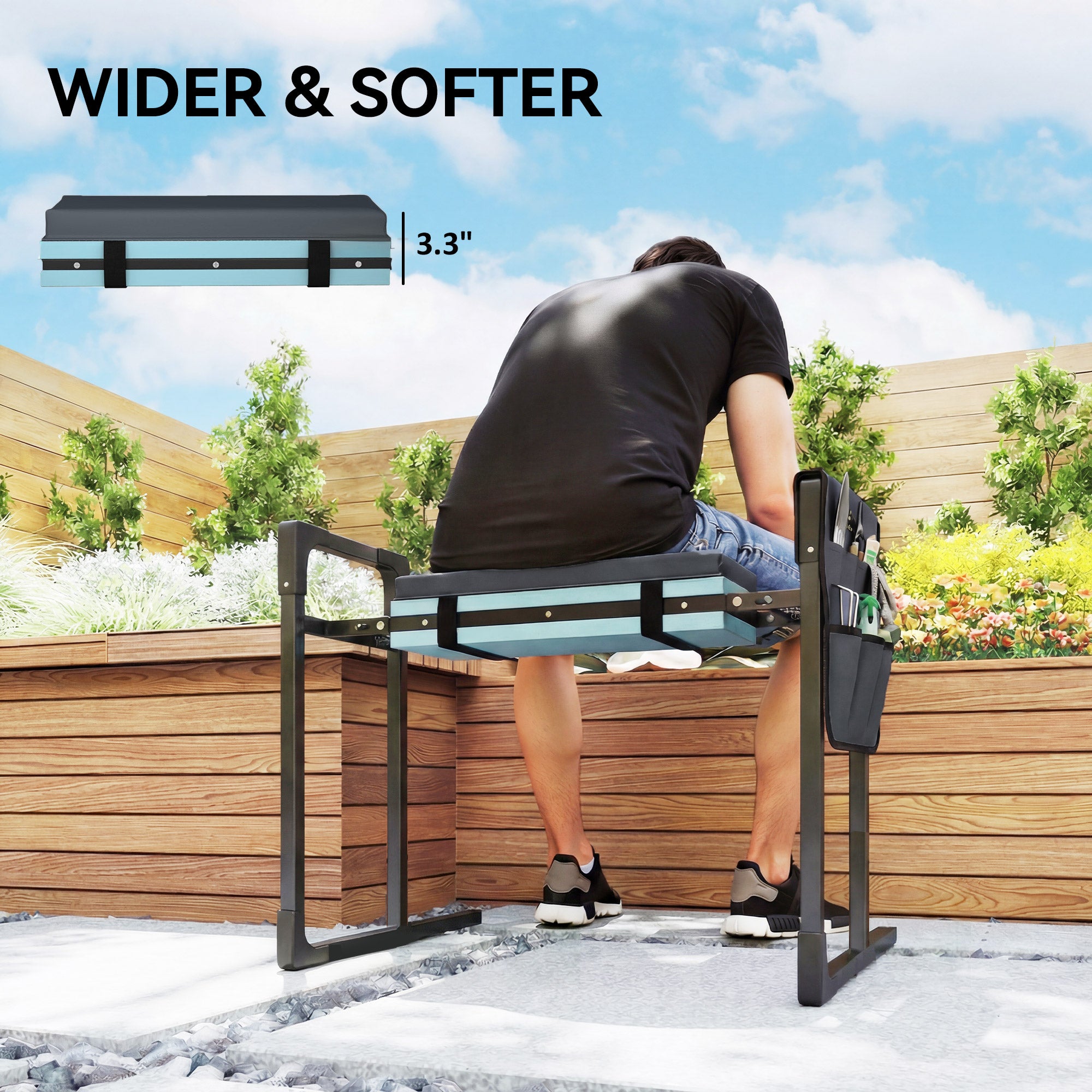 Heavy Duty Foldable Garden Kneeler and Seat
