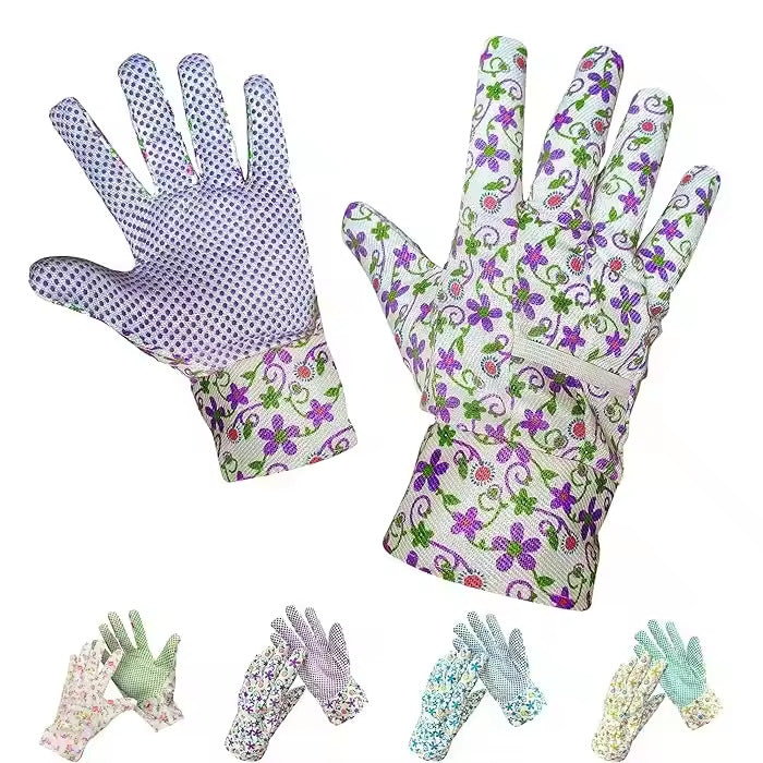 Soft and Comfortable Printed Protective Gloves for Gardening