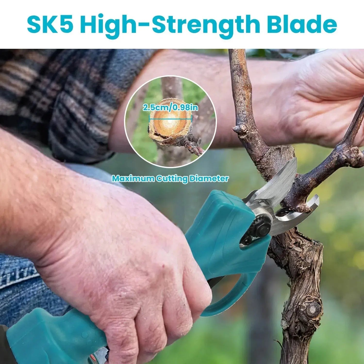 4 - in - 1 Electric Pole Saw & Pruning Shear Combo With Dual Batteries - soilcommander