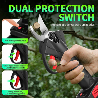 Anbull Electric Pruning Shears Professional Cordless Electric Pruning Shears Pruner With 2PCS Backup Rechargeable 2Ah Lithium Battery Powered Tree Branch Pruner