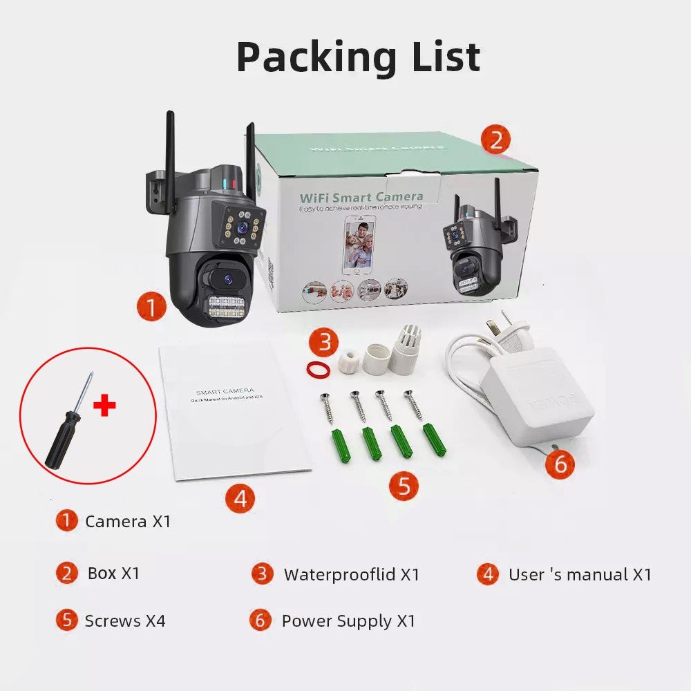 4K Outdoor CCTV Camera – 8MP WiFi PTZ Smart IP66 - soilcommander